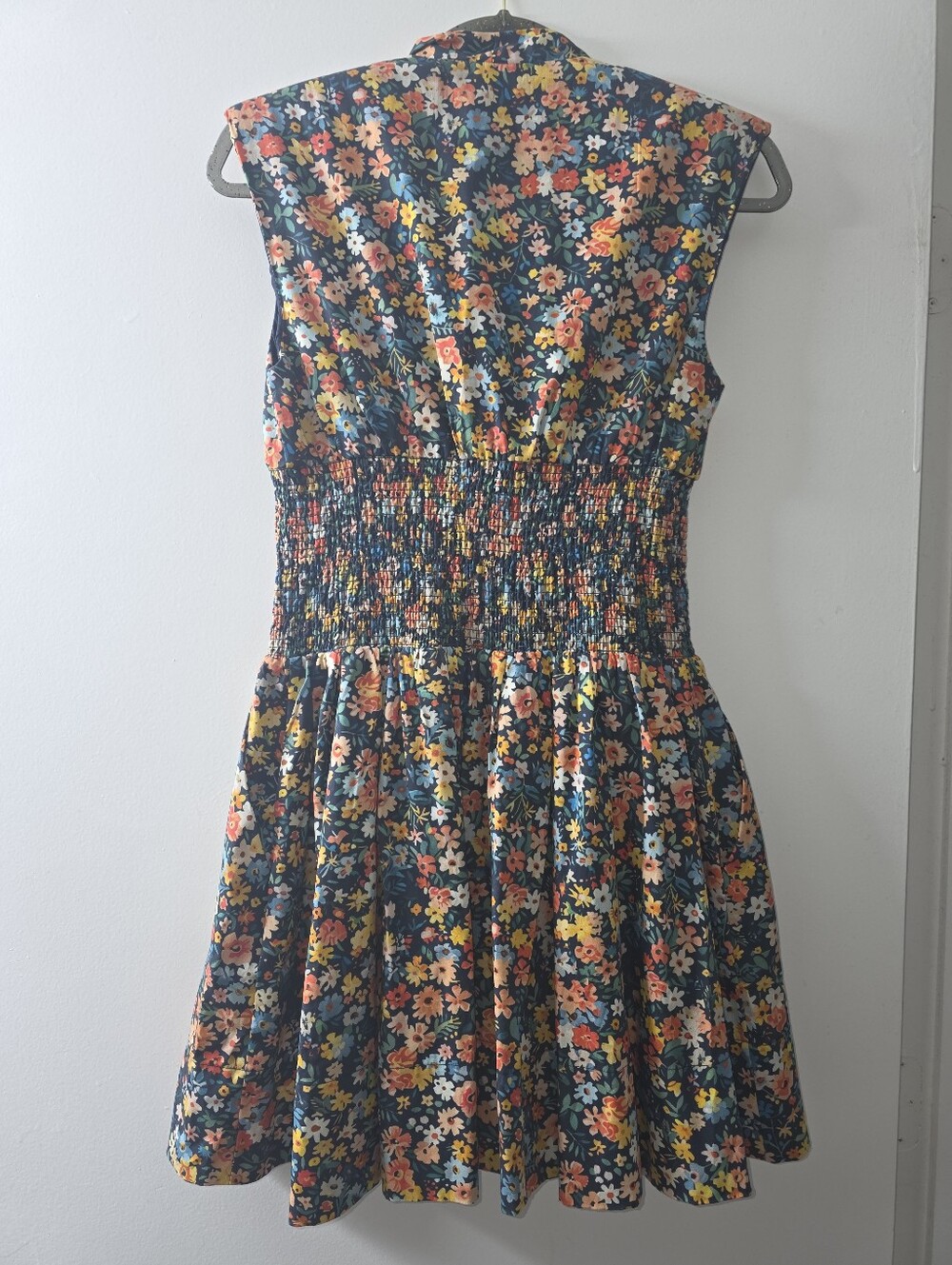 NWT Anthropologie Tommie Mini Shirtdress Navy Floral Size XS - Picture 4 of 8